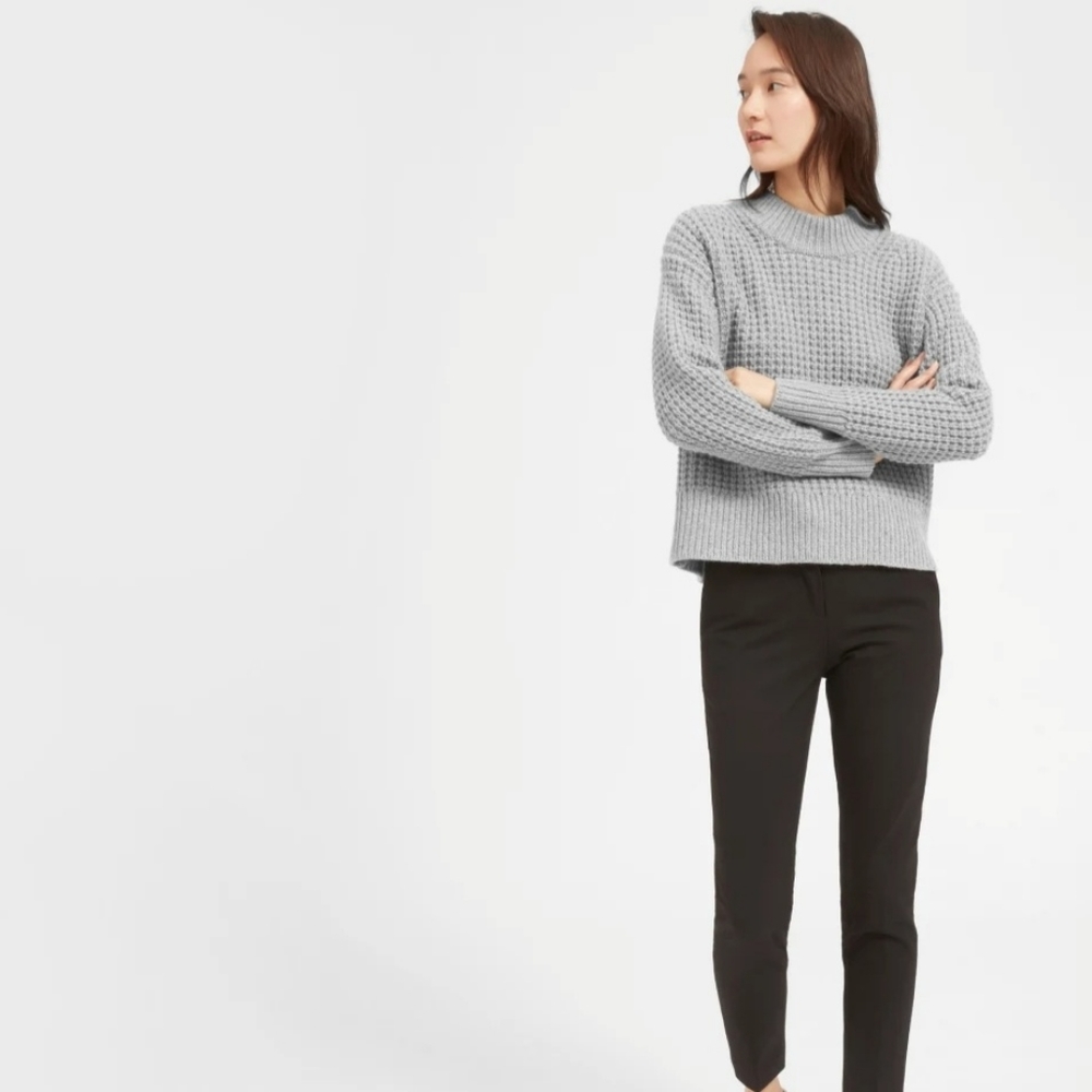 Everlane Wool Cashmere Waffle Square Crew